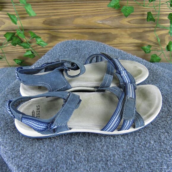 Earth Women's Savoy Sarena Ankle Strap Blue Leather Sz 10 Medium Used 2025 - Picture 3 of 6